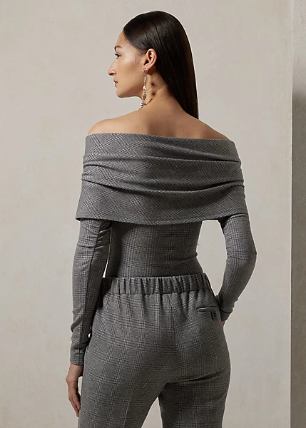 Wayde Glen Plaid Jersey Blouse - Image 4