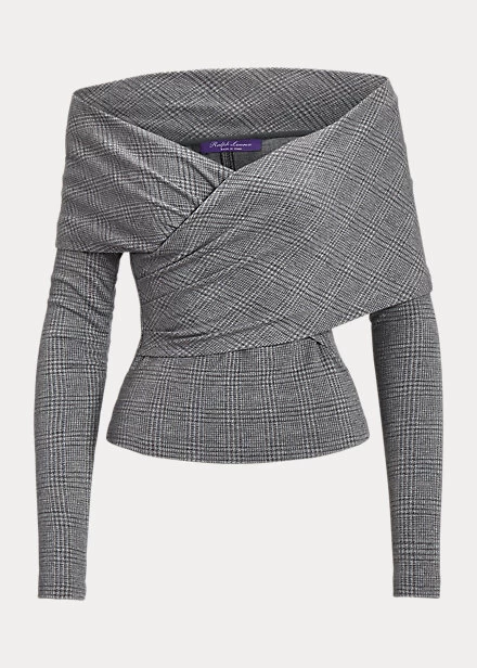 Wayde Glen Plaid Jersey Blouse - Image 2