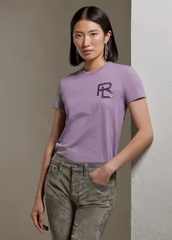 Embellished RL Cotton Jersey Tee