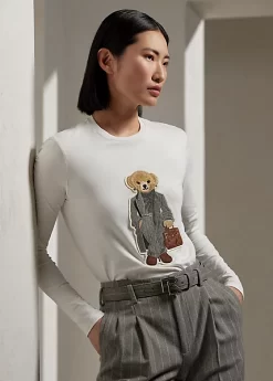 Polo Bear Cotton Long-Sleeve Tee