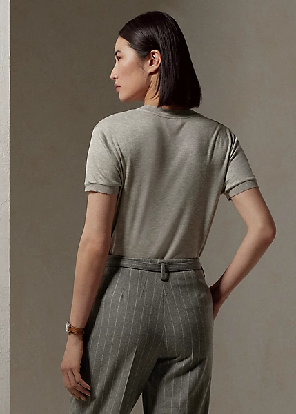 Embellished RL Melange Interlock Tee - Image 4