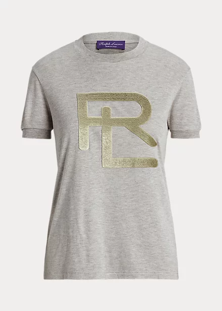 Embellished RL Melange Interlock Tee - Image 2