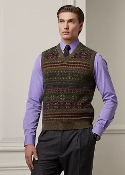 Fair Isle Cashmere-Wool Jumper Vest